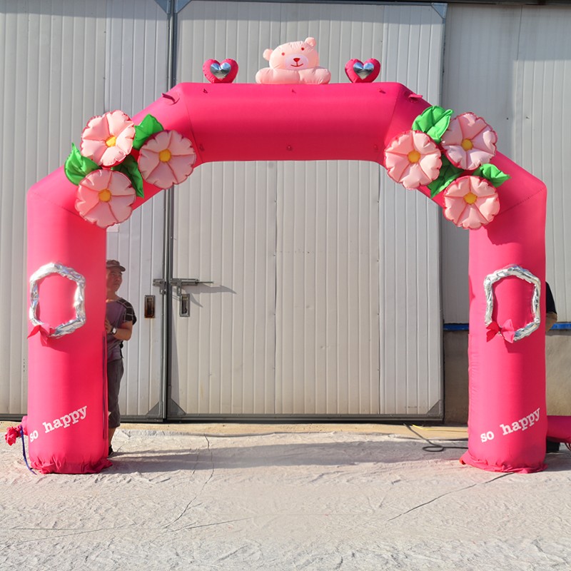 深圳粉色婚礼拱门